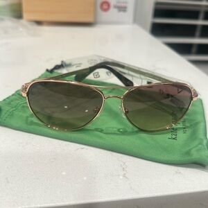 Kate Spade Emmaline Rose Gold Aviator Sunglasses